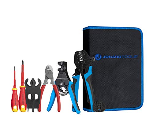 Image of Jonard Tools SPK-100 Solar Panel Crimping Tool Kit for MC3 and MC4 Connector Contacts with Included Spanners and Insulated Screwdrivers