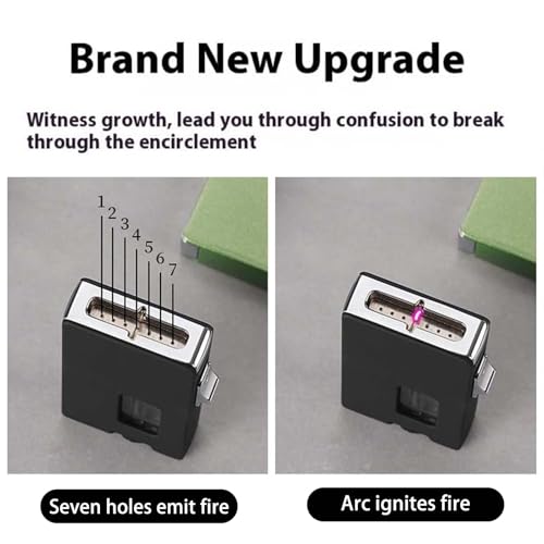 Encendedores a llama ancha pack de 2 en negro miniatura 4