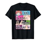 Photo Gallery manga kawaiano anime otaku - cute eat sleep anime repeat maglietta Photo Gallery manga kawaiano anime otaku - cute eat sleep anime repeat maglietta