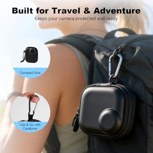 Image of ZORBES Portable Carrying Case Cover for DJI Osmo Nano Vlogging Camera, Action Camera Storage Case Bag Compact EVA Shockproof Waterproof Carrying Case with Soft Velvet Interior & Carabiner Clip