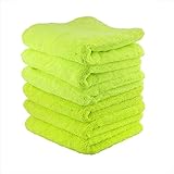 Chemical Guys MIC_333_6G El Gordo Professional Extra Thick Supra Microfiber Towels, Green, 16.5' x 16.5', Pack of 6
