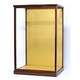 人形ケース ケヤキ塗 間口35×奥行27×高さ55ｃｍ（ケース内寸） ガラスケース 日本人形用 市松人形用