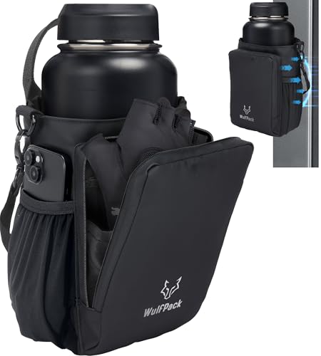 Bolsa magnética para gimnasio y deportes con bolsillos grandes para teléfono móvil negro