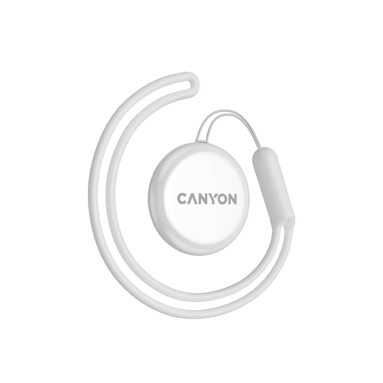 CANYON Smart Tag OnTag 1 Lot de 4 trackeurs d'articles Bluetooth, certifié Apple Find My, compatible iOS 14.5+, étanche IP66, blanc