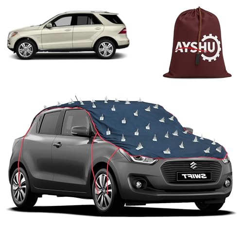 Image of AYSHU Water-Resistant Spike Car Cover for BMW ML - Protects from Dogs, Monkeys, Dust, Sunlight & UV - Full Roof Universal Fit