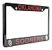 EliteAuto3K Oklahoma Sooners License Plate Frame Cover â€“ Black â€“ 12.25â€ x 6.25â€ - NCAA Car Accessory - Ideal Gift for Sports Fans & Supporters â€“ Slim Design
