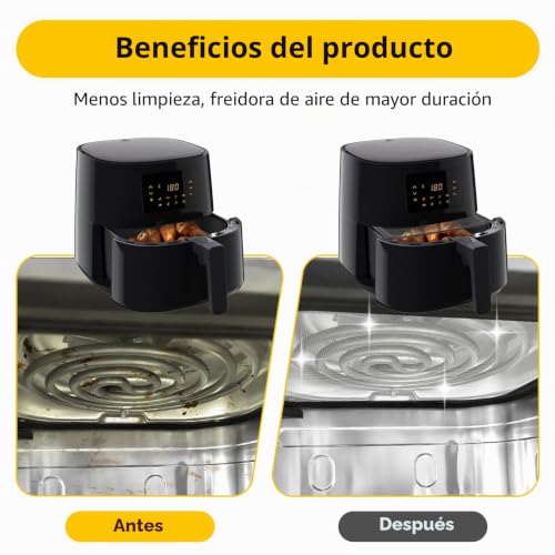 Miniatura 6 de 2 Unidades Protector Antisalpicaduras Para Freidora De Aire Cosori Turboblaze Cp158 5,5l 6,0l 6,2l Turbo Tower 10,8l Anti Salpicaduras Para Philips Hd9285 91 Xxl 7,2l Y Hd9270 91 Xl 6,2l