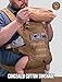 Ergonomic Lumbar Support Baby Carrier for Infants to Toddlers (8-33 lbs), Cozy and Lightweight Military Baby Carrier for Big and Tall Parents- Coyote Brown