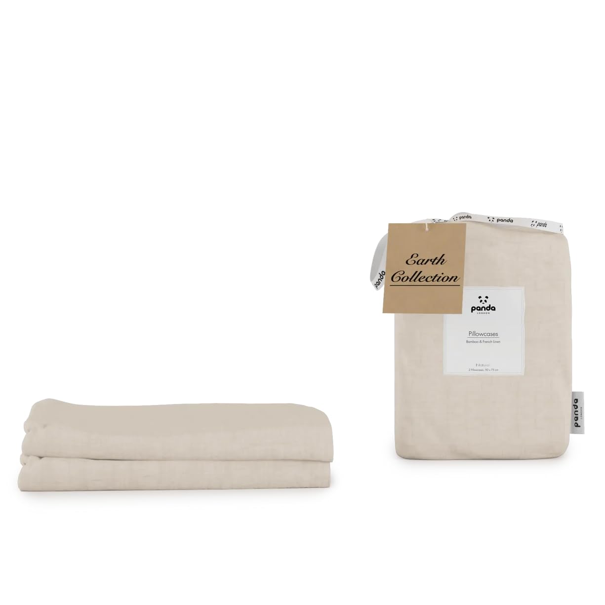 Bamboo & French Linen Pillowcases | Standard - Natural