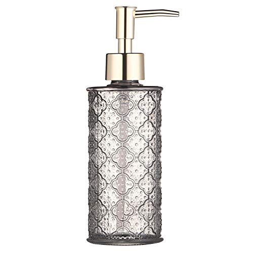 YunNasi Glass Soap Dispenser with Pump, Refillable Liquid Ha