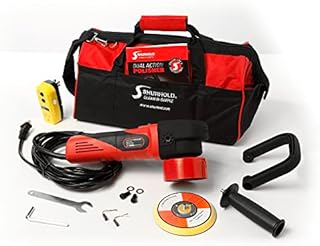 Shurhold 3100 Dual Action Polisher Buffer, Car Buffer and Boat Polishing Machine with Standard Side Handle and 20ft Long Power Cord, 2,500-6,500 OPM,Red,Black
