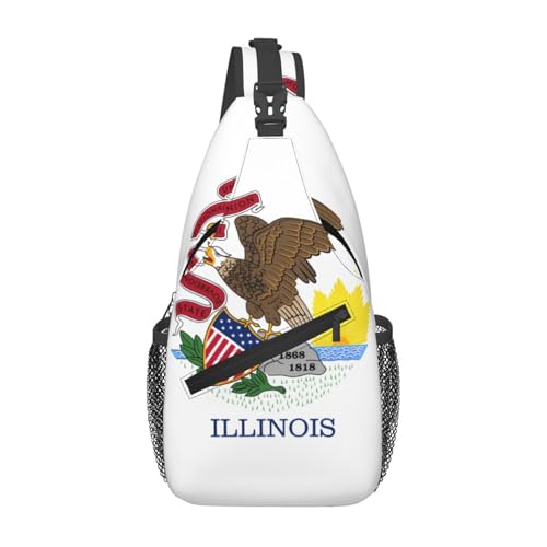 Mochila unisex de alta capacidad con diseño Illinois