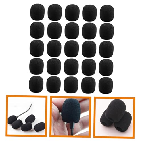 Housses de microphone protection saleté mousse noire casque micro