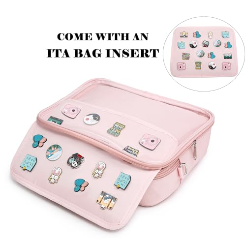 Image of CHERRY SAUCE Dopamine Color Ita Bag Backpack Satchel Oxford Crossbody Messenger Shoulder Bag