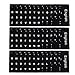 Runfon Teclado Pegatinas reemplazo Inglés para no-Transparente con Fondo Negro en Letras Blancas para los Ordenadores portátiles de sobremesa 3pcs