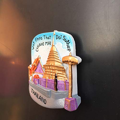 Imán Decorativo 3D Chiang Mai Tailandia Resina 6x5.5 cm miniatura 5