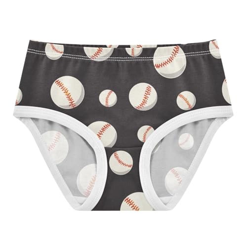 Wusikd Baseball Girls' Underwear Cotton Girls Briefs Soft Toddler Underwear 2T