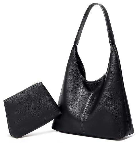 Image of 2 Pcs Slouchy Hobo Bags Women Suede Crescent Satchels Shoulder Bag Crossbody Purse Top-handle College Tote Handbag 2026