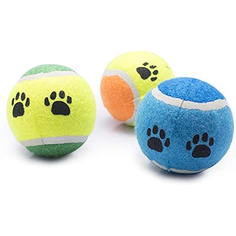 Petper Cw-0039EU Dog Balls Toy, Dog Tennis Ball Rubber Balls for Puppy Training Play, Pack of 3 Cover