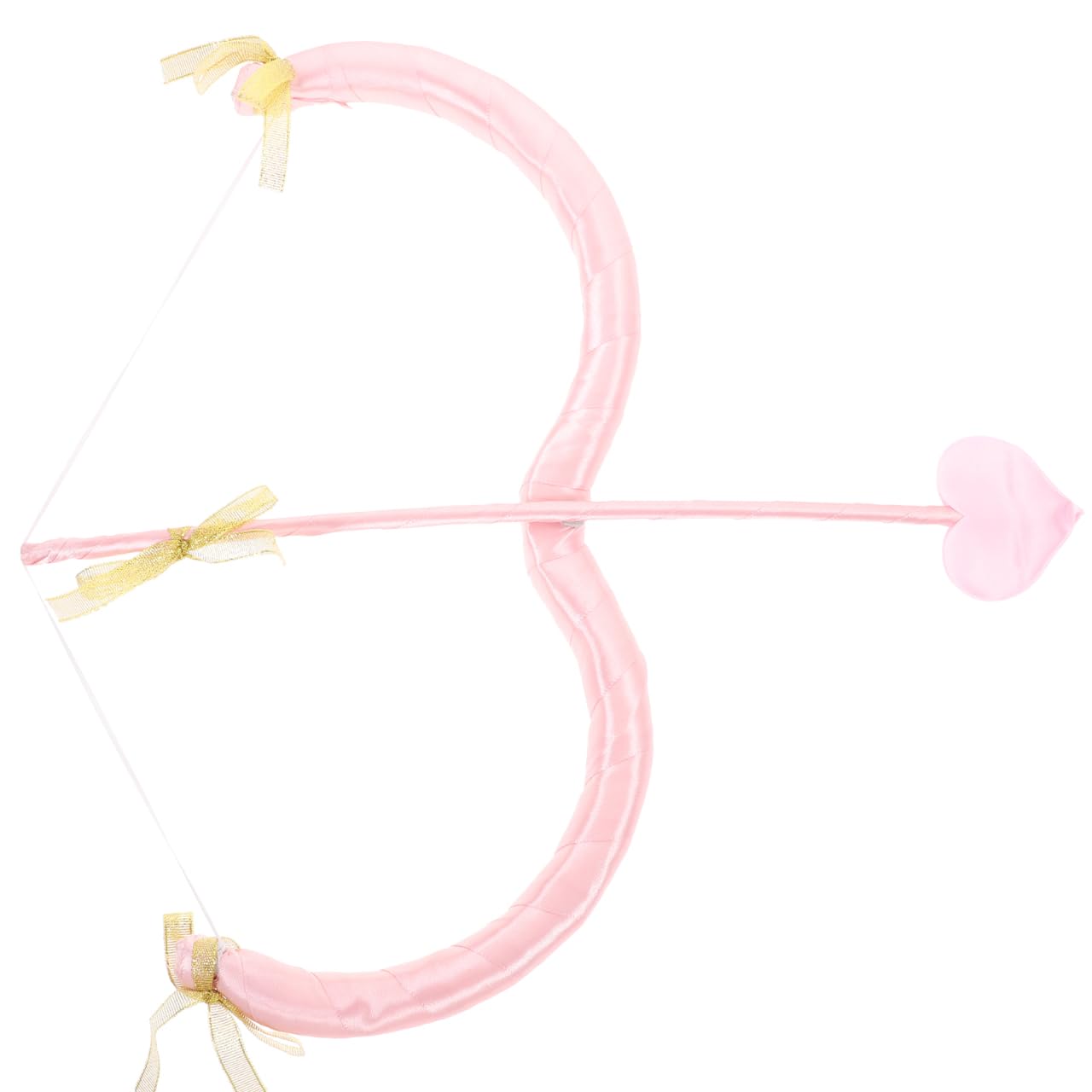 Healvian Cupid Bow and Arrow Set Pink, Foam Fabric Valentine'S Day Cosplay Accessories