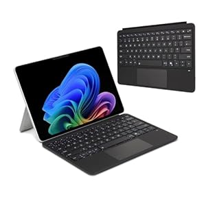 TECHGEAR Surface Pro 12 Keyboard (2025), Slim Bluetooth Type Cover with Trackpad, 7-Color Backlit, Magnetic Attach, UK QWERTY, Wireless Keyboard Case for Microsoft Surface Pro 12 12"
