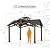 Sunjoy 12.5 x 12.5 ft. Hardtop Gazebo Outdoor Cedar Frame Wood Gazebo with Steel 2-Tier Hardtop Roof and Ceiling Hook, Black by SummerCove