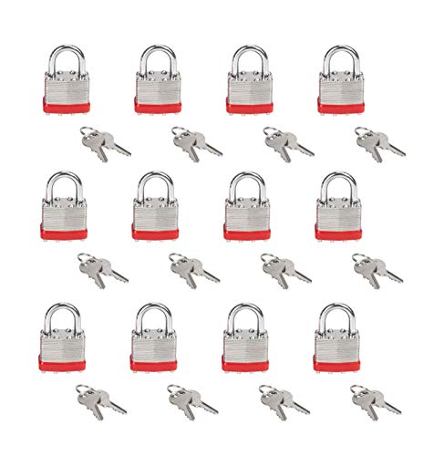 Vault Locks 40mm Keyed Alike (A389) Laminated Steel Short Shackle Padlock, Shackle Size is 1 3/4