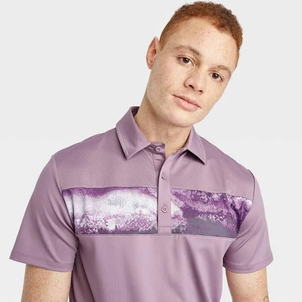 All in Motion Men's Chest Striped Polo Shirt -2