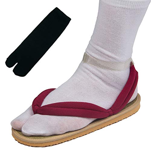 Adults Kamado Tanjirou Cosplay Shoes with Socks Anime Kimetsu no Yaiba Japanese Clogs Shoes