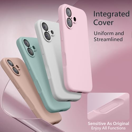 Image of FireNova Magnetic for iPhone 17 Case, Compatible with MagSafe, [Integrated Silicone Camera Control Button] [Camera Protection] Anti-Scratch Microfiber Lining Phone Case, 6.3 inch, Chalk Pink