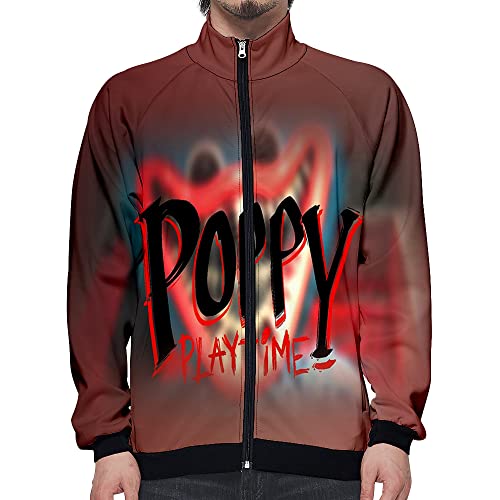 Camisola do playtime da papoila, moletom frouxo ocasional dos homens, fechamento do zip Huggy WuGgy