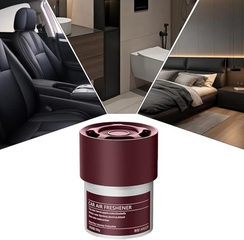 Image of Car Air Freshener Gel 90g | Long-Lasting Multi-Fragrance with Lemon, Ginger & Eucalyptus | Odor Eliminator for Car, Home & Office, Fresh & Invigorating Aroma (1 Pcs.)
