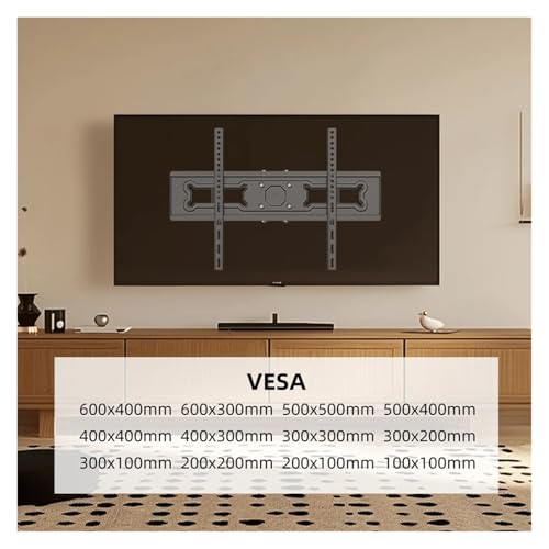 Support mural TV pivotant grand angle pour écran 32-70 pouces max 35kg
