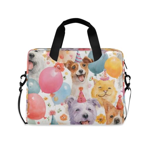 Maletín para portátil con estampado de globo para perros, 13 a 15.6 pulg. miniatura 1