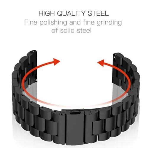Image of Quick Release Stainless Steel Watch Band Matte Brushed Metal Watchband 14mm 16mm 18mm 20mm 22mm 24mm Universal Solid Stainless Steel Metal Smartwatch Bracelet Replacement Band for Men Women