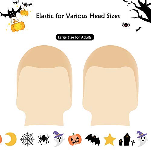 image for PACETAP 2Pcs Halloween Makeup Bald Caps, Makeup Latex Bald Caps Bald H