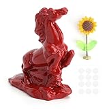 【Il potente simbolismo dello smilax rosso】Questa statuetta di cavallo smilax rosso, realizzata in vero smilax, simboleggia vitalità, energia e forza interiore. È la scelta ideale per spazi feng shui e uffici, e funge anche da accattivante decorazione per la casa.