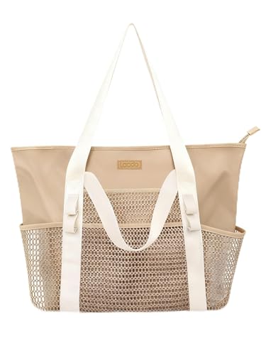 Bolsa tote casual de malla para mujer Lacdo miniatura 1