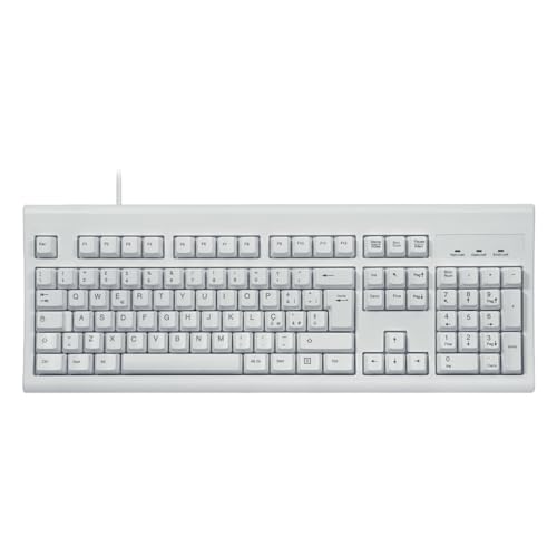 Perixx PERIBOARD-106 Tastiera Membrana Ergonomica Bianca