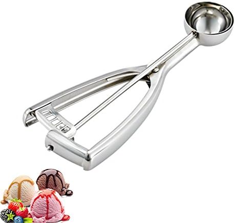 Saebye Small Cookie Scoop, 1.5 Tbsp/ 0.8 OZ, 1.6 inch/ 4 CM Ball, 18/8 Stainless Steel Small Ice Cream Scoop, Secondary Polishing