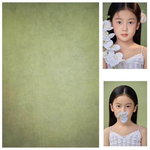WaW 1.5 x 2.2m Photography Backdrop Light Green Vintage Photo Background Fabric Baby, Newborn, Children, Portrait Shooting