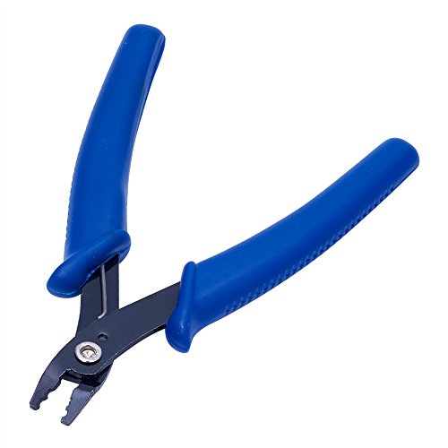 Pandahall 1Set Deepblue Steel Micro Tube Beads Crimper Crimping Pliers Wire Cutter Jewelry