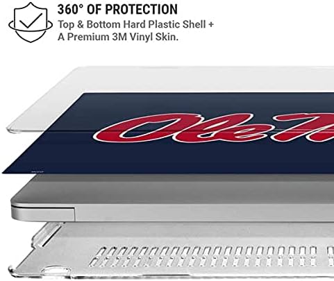Skinit Case + Skin Compatible with MacBook Pro 15in (2016-19) - Officially Licensed Rebels Ole Miss Design