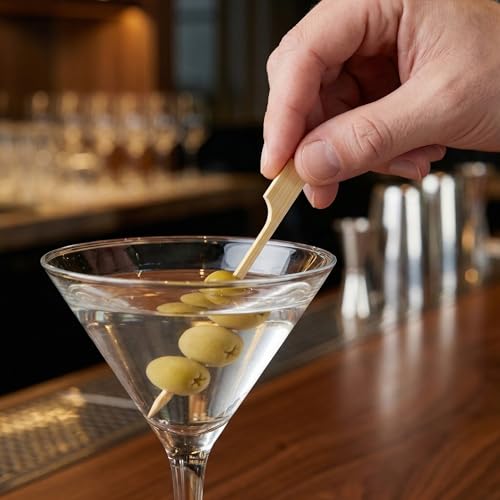 Palillos para aperitivos con diseño plano y superficie lisa en pack de 400 6