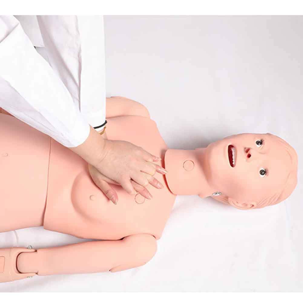 Patientenpflege-Simulator, Pflegepuppe – PVC-Männchenmodell, menschliches anatomisches Demonstrationsmodell – Bildungsbedarf, mit Blutdruckmessung für Schule, Bildung