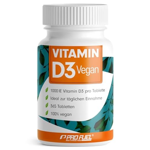 Vitamin D3 VEGAN 1000 IE - 365 Tabletten - Jahresvorrat Vitamin D3 - optimal hochdosiert mit Premium-Rohstoff RAWD3® - für Immunsystem und Knochen - laborgeprüft mit Zertifikat - 100% vegan