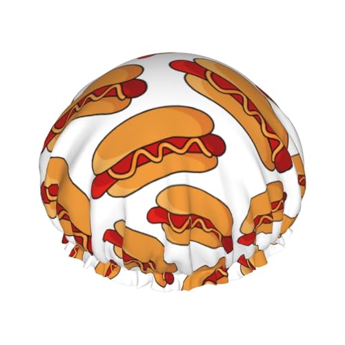 Bonnet de douche imperméable hot dog pour protéger le brushing