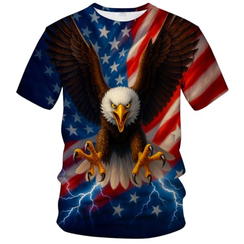 Blissboy Funny Animal Graphic T-Shirt Novelty Short Sleeve Crewneck Shirt