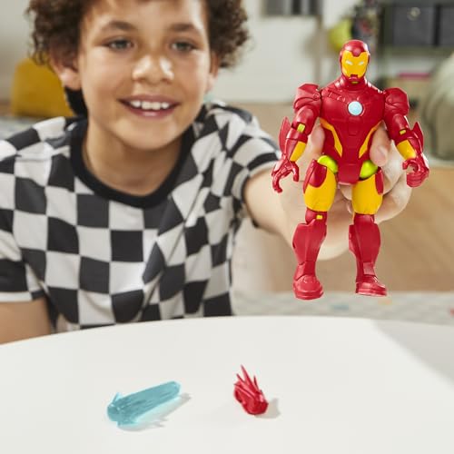 Avengers MixMashers Marvel, Figurine d'action Iron Man à mélanger, à Combiner avec Accessoires, à Collectionner Dès 4 Ans