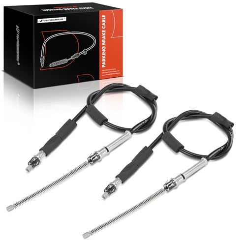 A-Premium 2-PC Set Rear Driver and Passenger Side Parking Brake Cable Assembly Compatible with Jeep Models - Wrangler 1997-2006